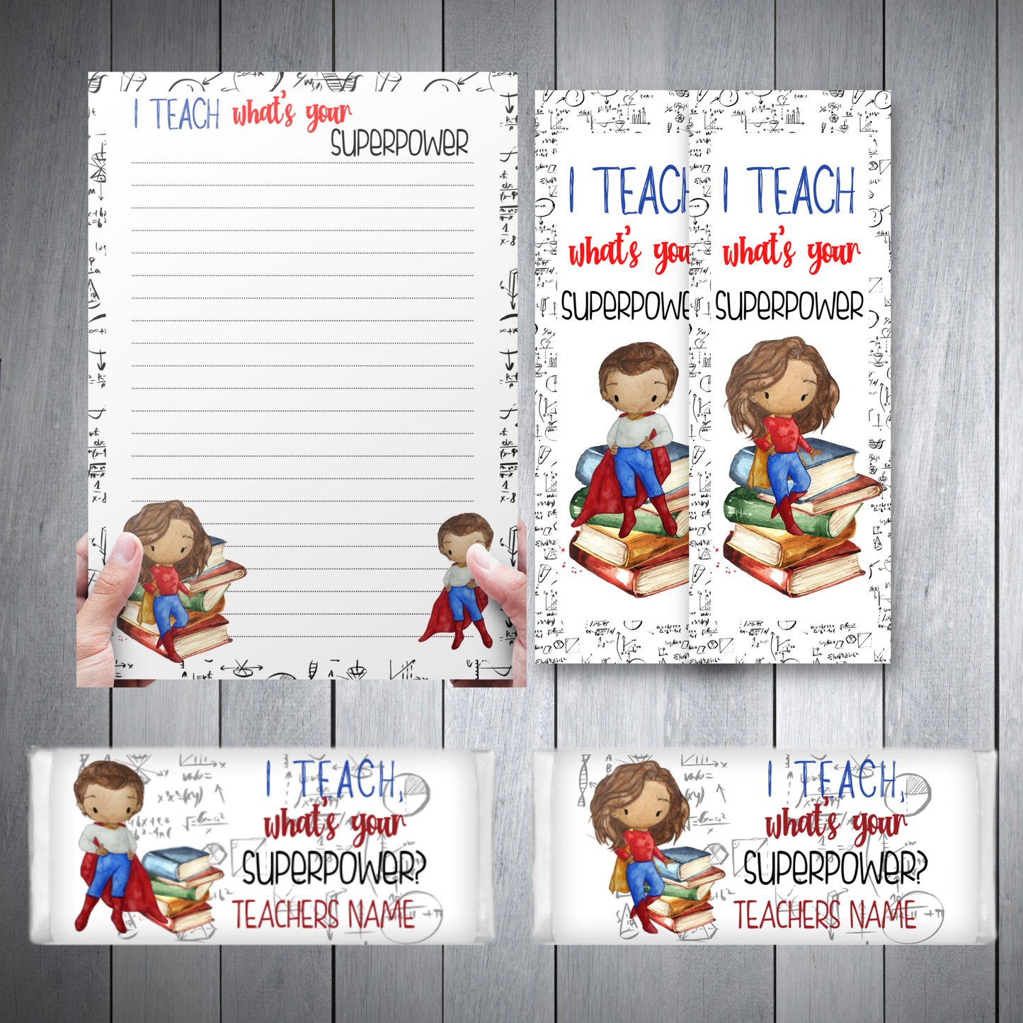 I Teach What's Your Super Power Teacher Gifts