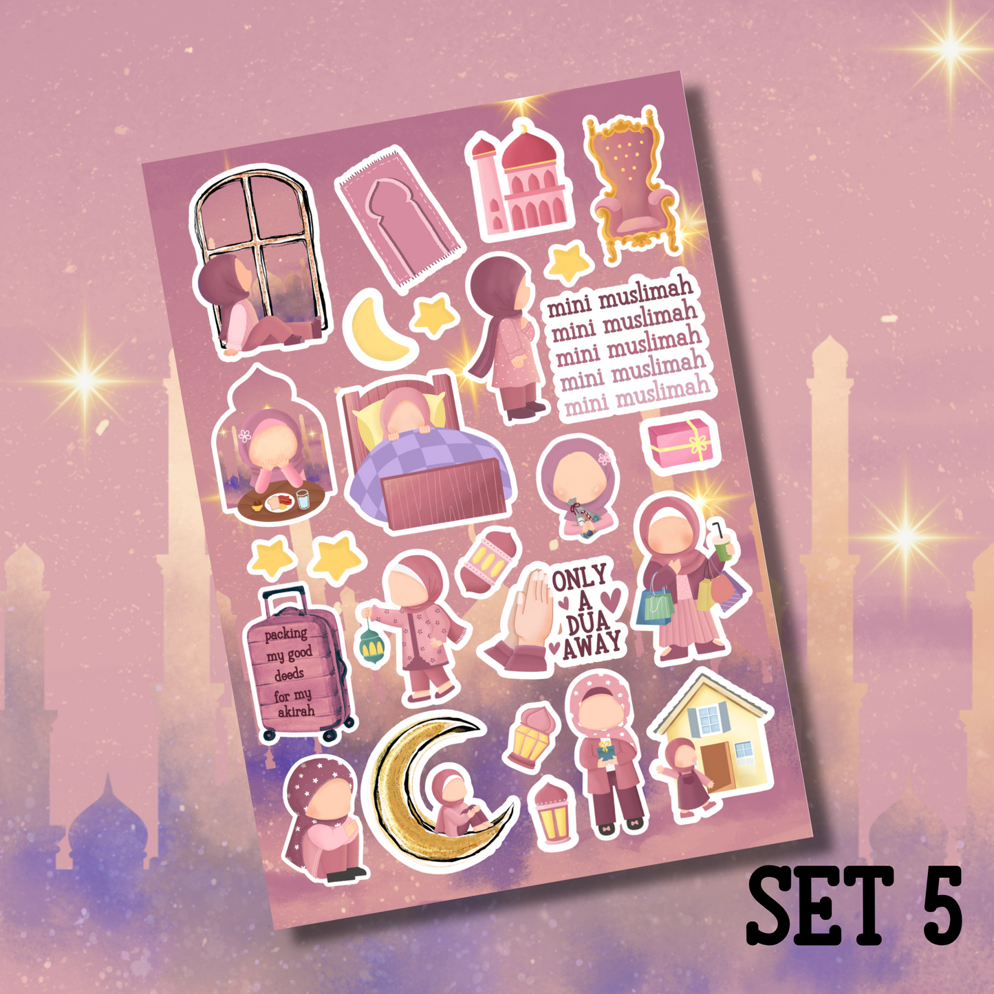 Mini Muslimah's Midnight Skies Sticker Sheet