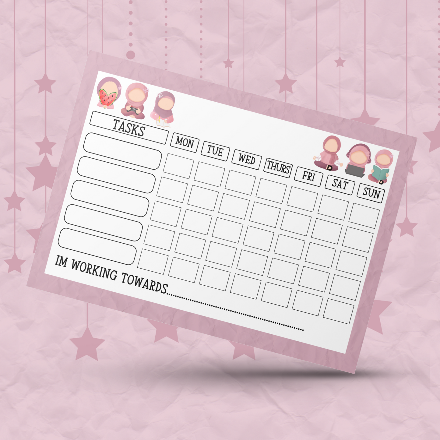 Blank Daily Rewards Chart My Store