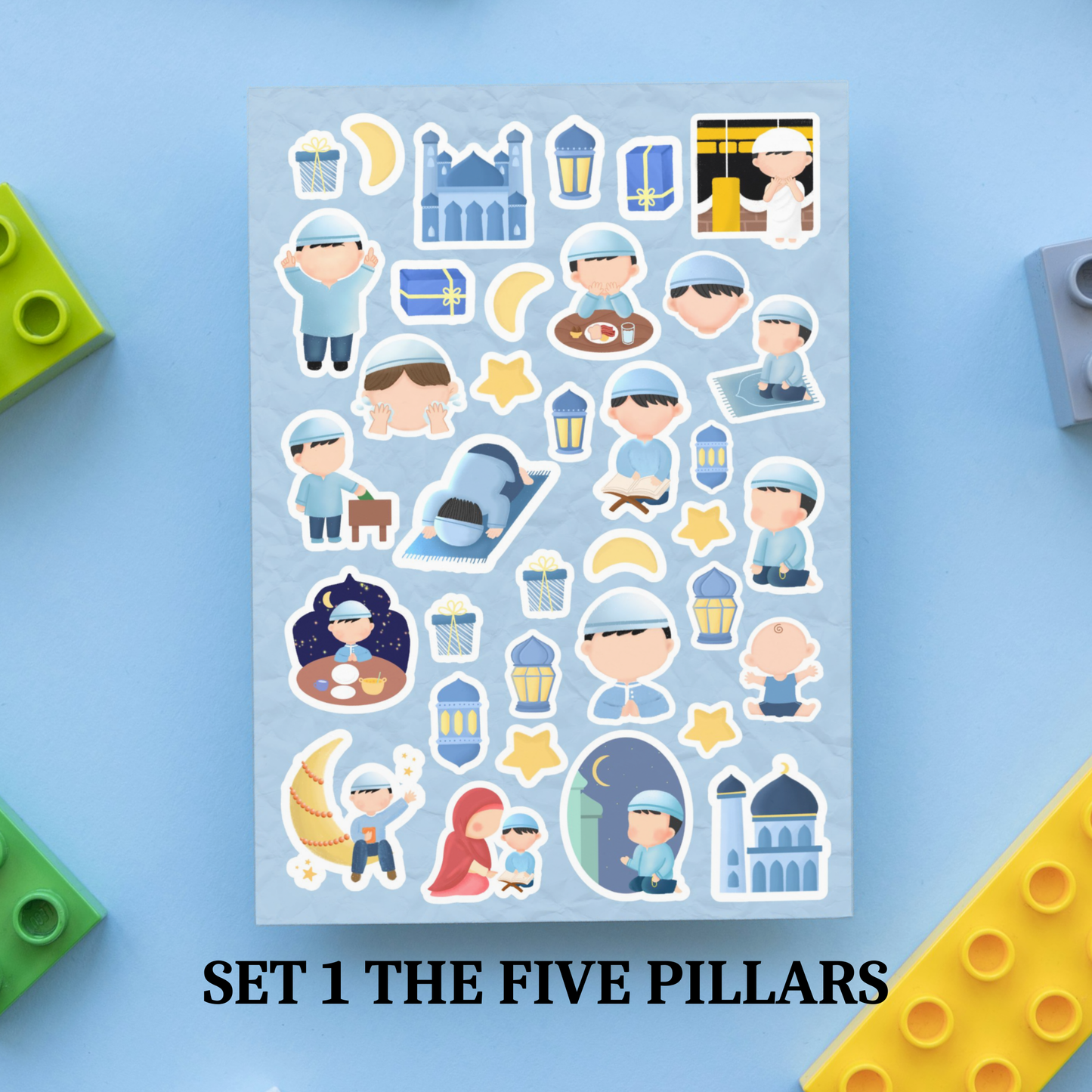 Boys 5 Pillars Sticker Sheet My Store