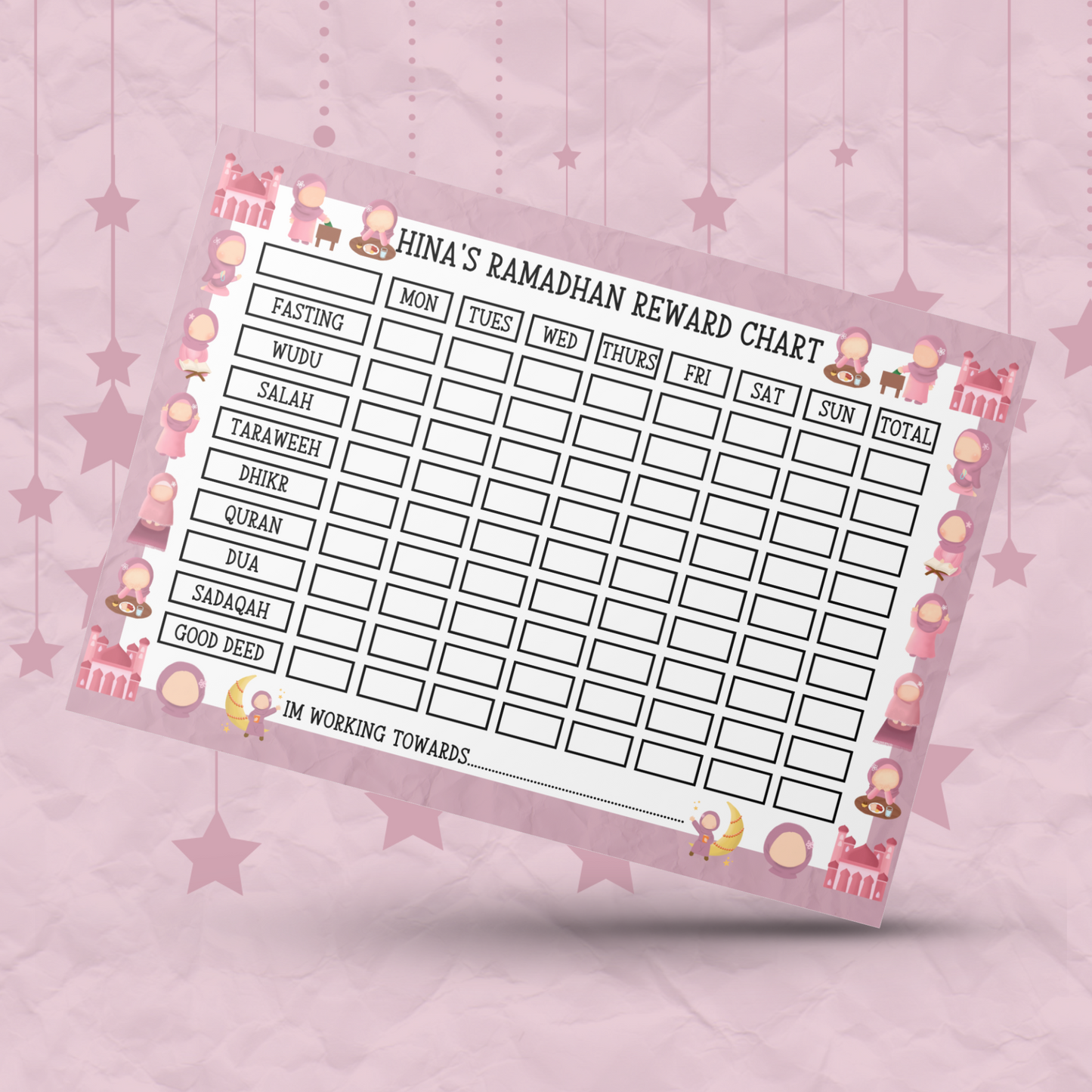 Ramadhan Reward Chart