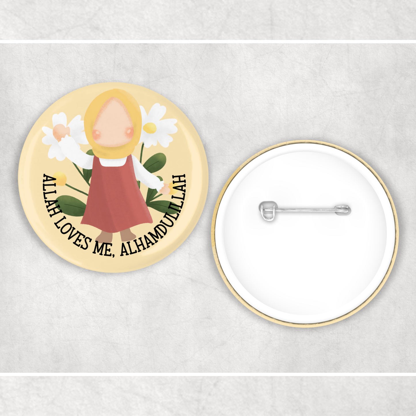 Children's Allah Loves Me Badge My Store