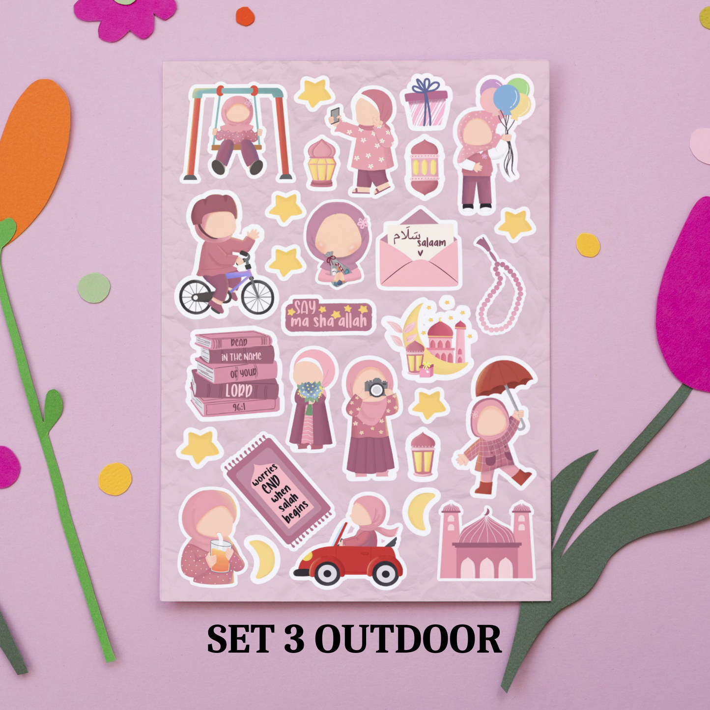 Mini Muslimah's Outdoor Sticker Sheets My Store