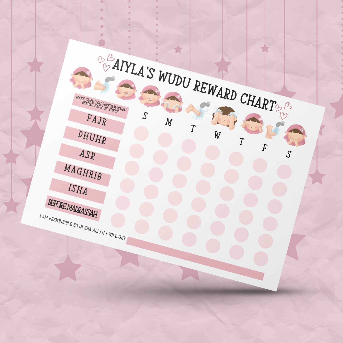 Wudu Reward Chart My Store