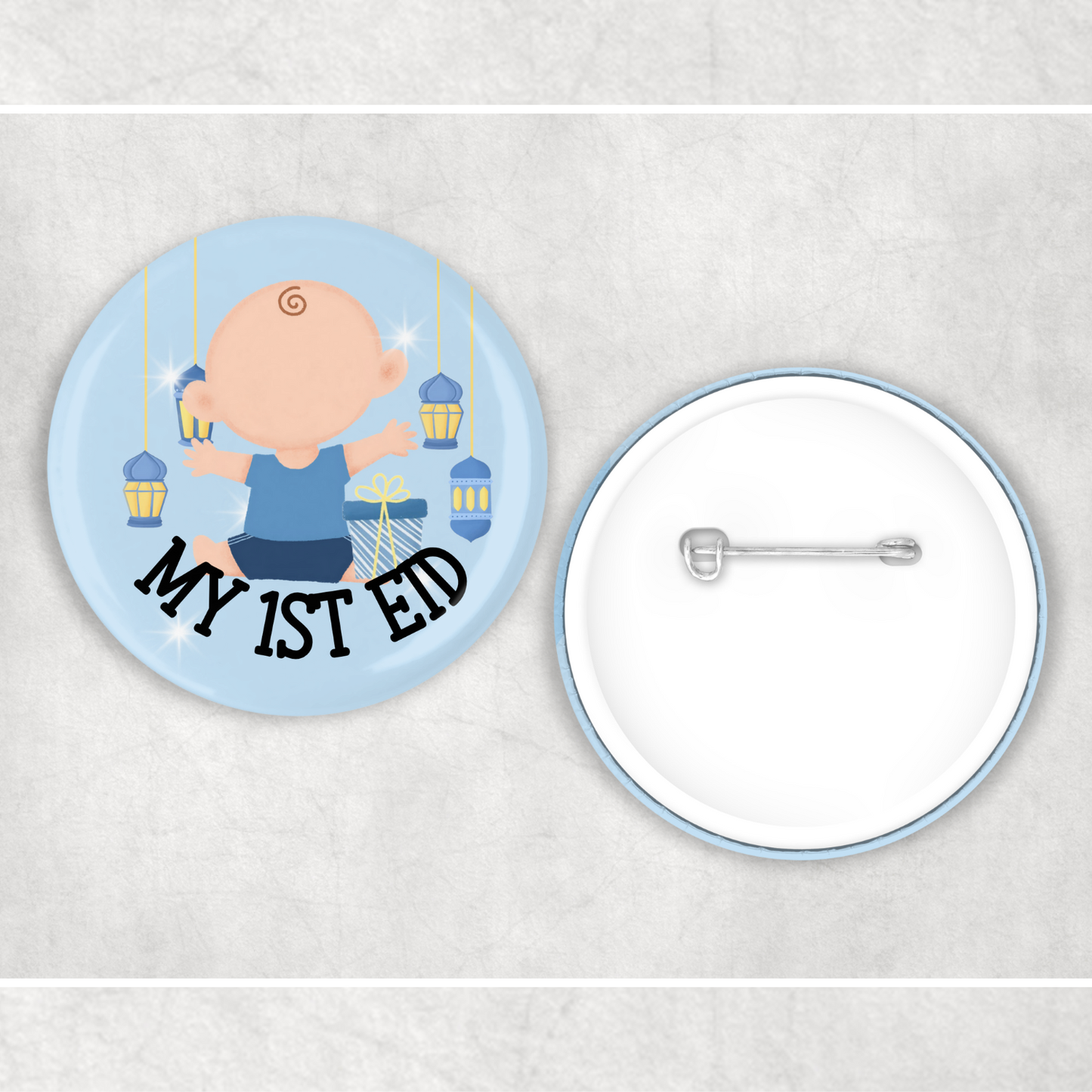 Children's Islamic My 1st Eid Badge Muslim Gifts - Muslim Baby Pin, Button - Ramadan Eid Gifts - Islamic