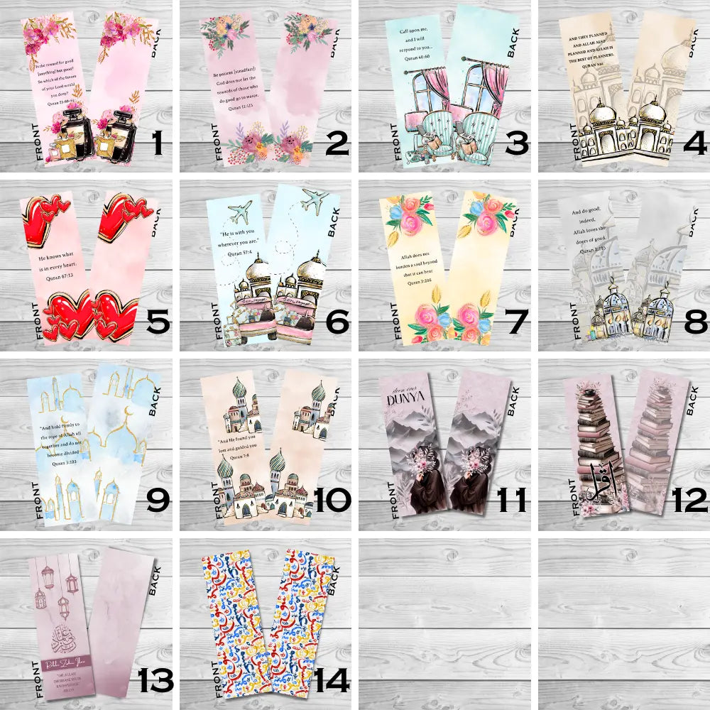 Adult Muslim Islamic Bookmarks My Store