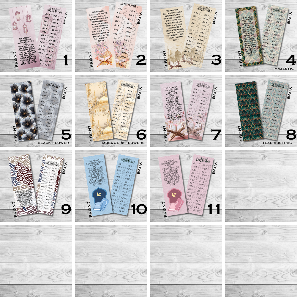 Quran Juz Tracker Islamic Bookmarks