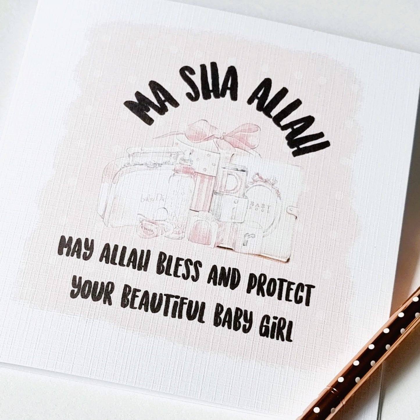 New baby Ma Sha Allah card - Islamic cards - new parents - gifting