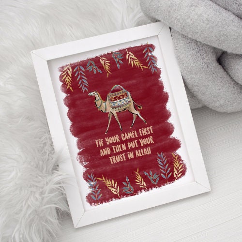 Tie Your Camel Print - A4/A5 - Islamic print My Store