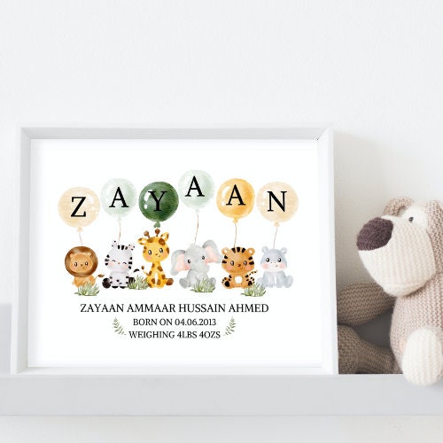A4 Islamic Baby Prints