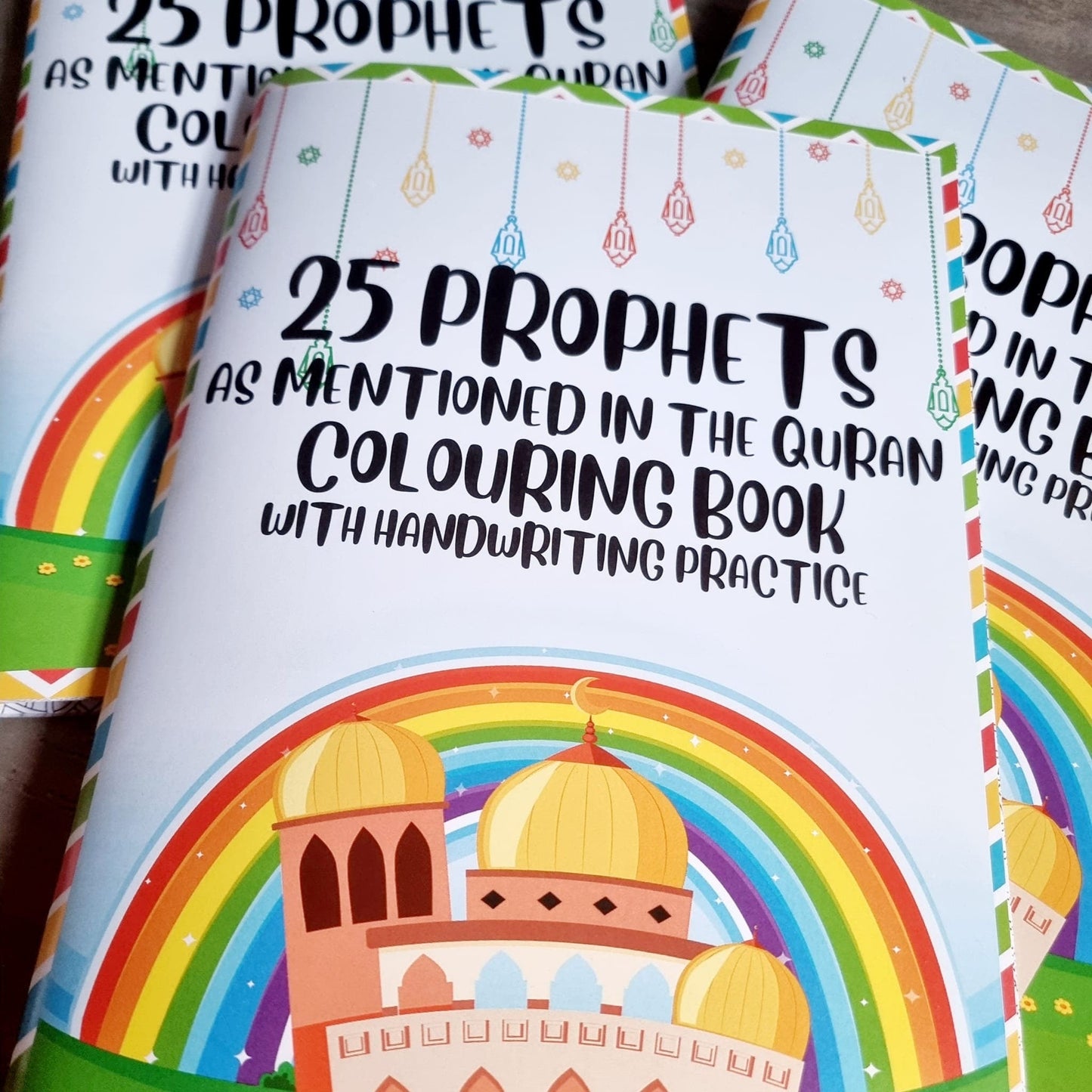 25 Prophets of the Quran Islamic children's colouring and handwriting practice activity book. Muslim Gifts My Store