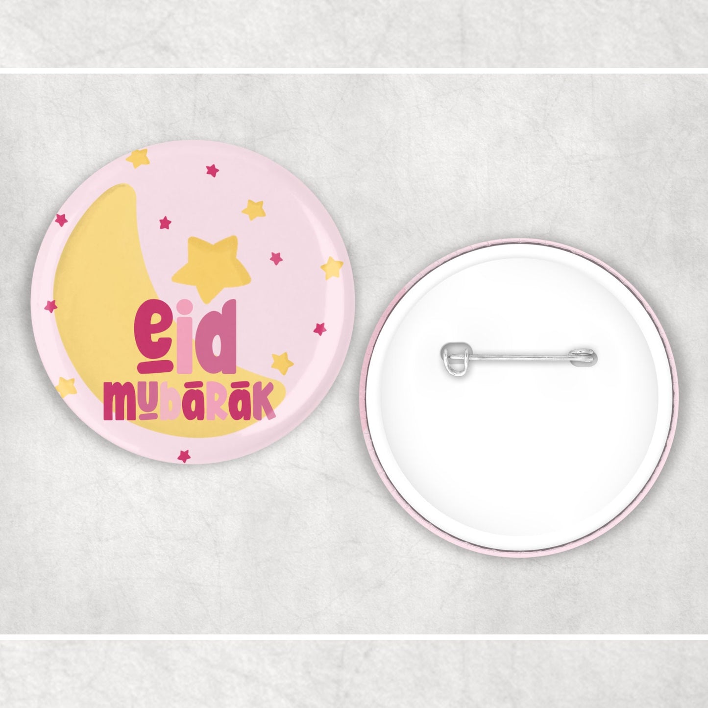Children's Islamic Eid Mubarak Star and Moon Badge Muslim Gifts - Muslim Baby Pin, Button - Ramadan Eid Gifts - Islamic