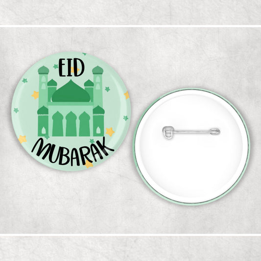 Children's Islamic Eid Mubarak Mosque Badge Muslim Gifts - Muslim Baby Pin, Button - Ramadan Eid Gifts - Islamic My Store