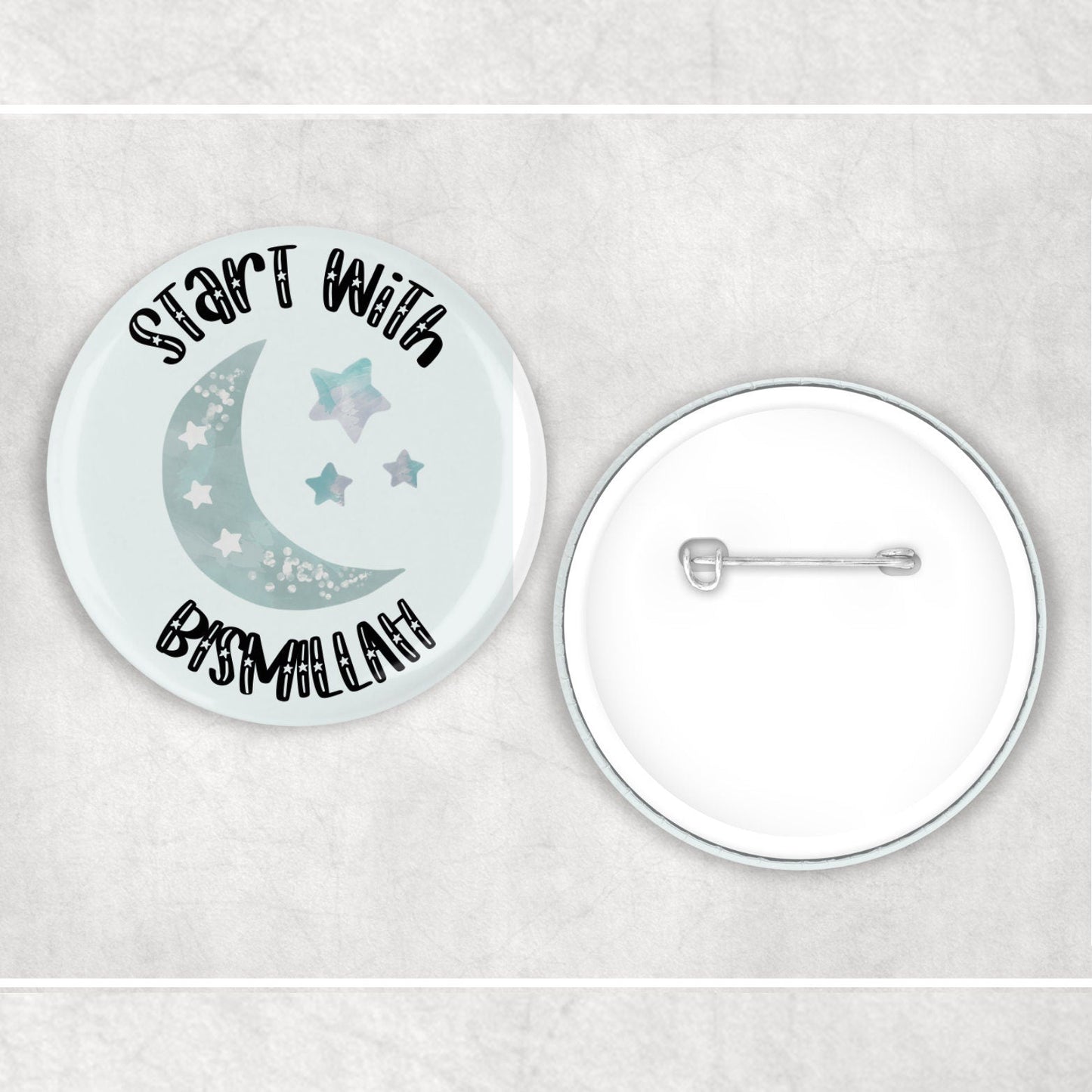 Children's Islamic Start with Bismillah Badge Muslim Gifts - Muslim Pin Badges - Eid Gifts - Islamic Gifts My Store