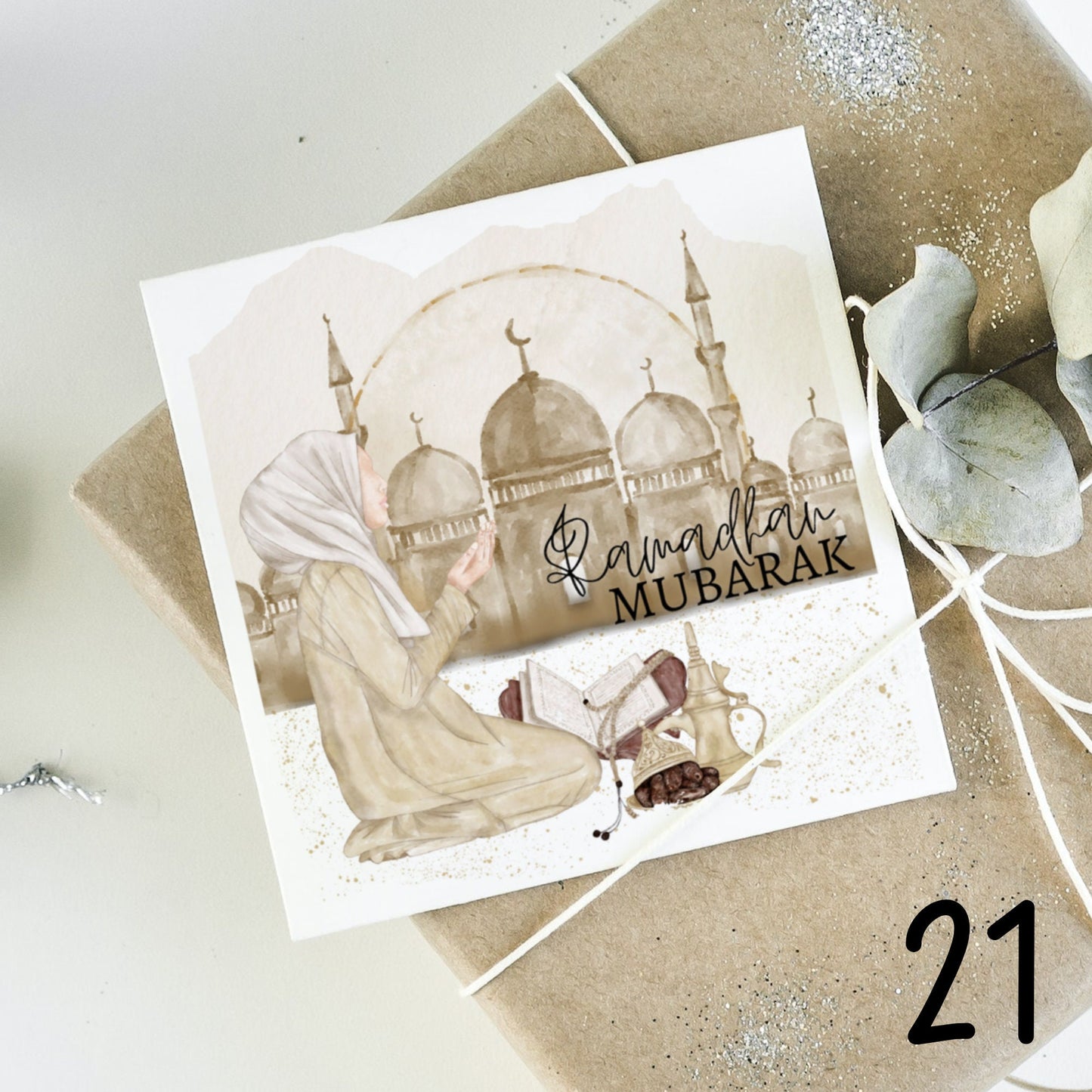 Ramadan Mubarak Greeting Cards 7 DESIGNS - Islamic cards - Gifts , eid cards
