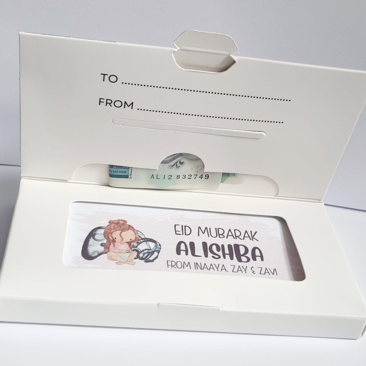 Personalised Eidi Money Chocolate Box Muslim Eid Ramadan Gift for Adults and Children
