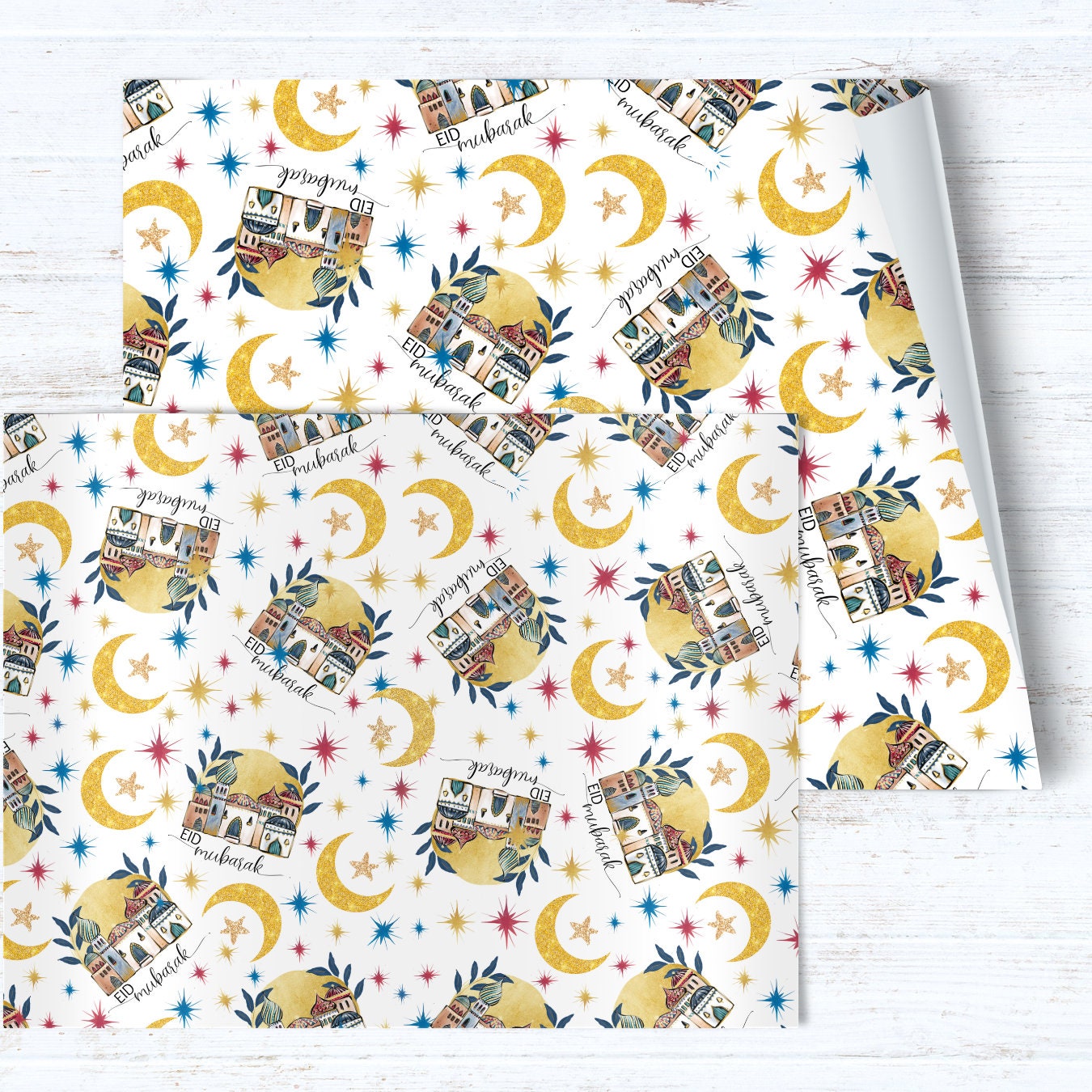 Eid Wrapping Paper Mosque