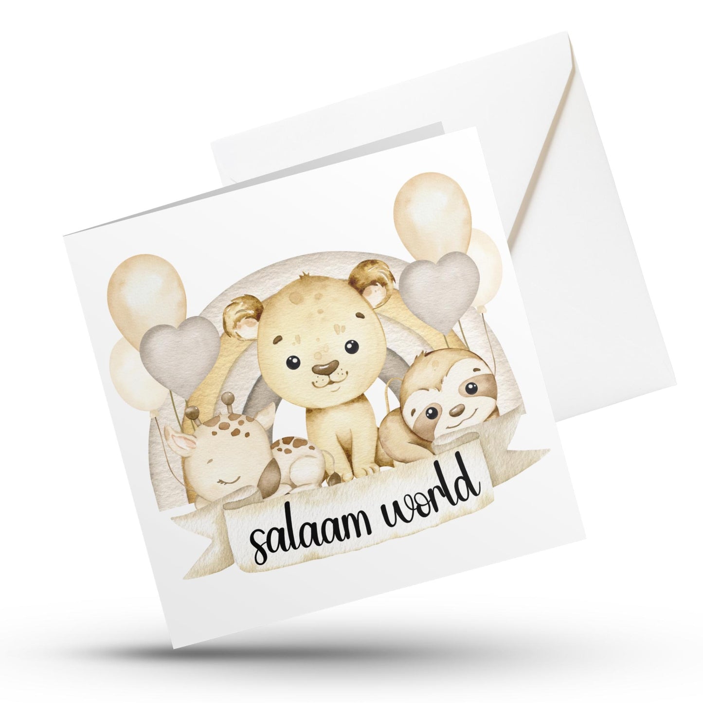 Islamic Animal Milestone Cards - muslim baby girls and boys - islamic gifting - new and expectant parent gifting - baby gifitng