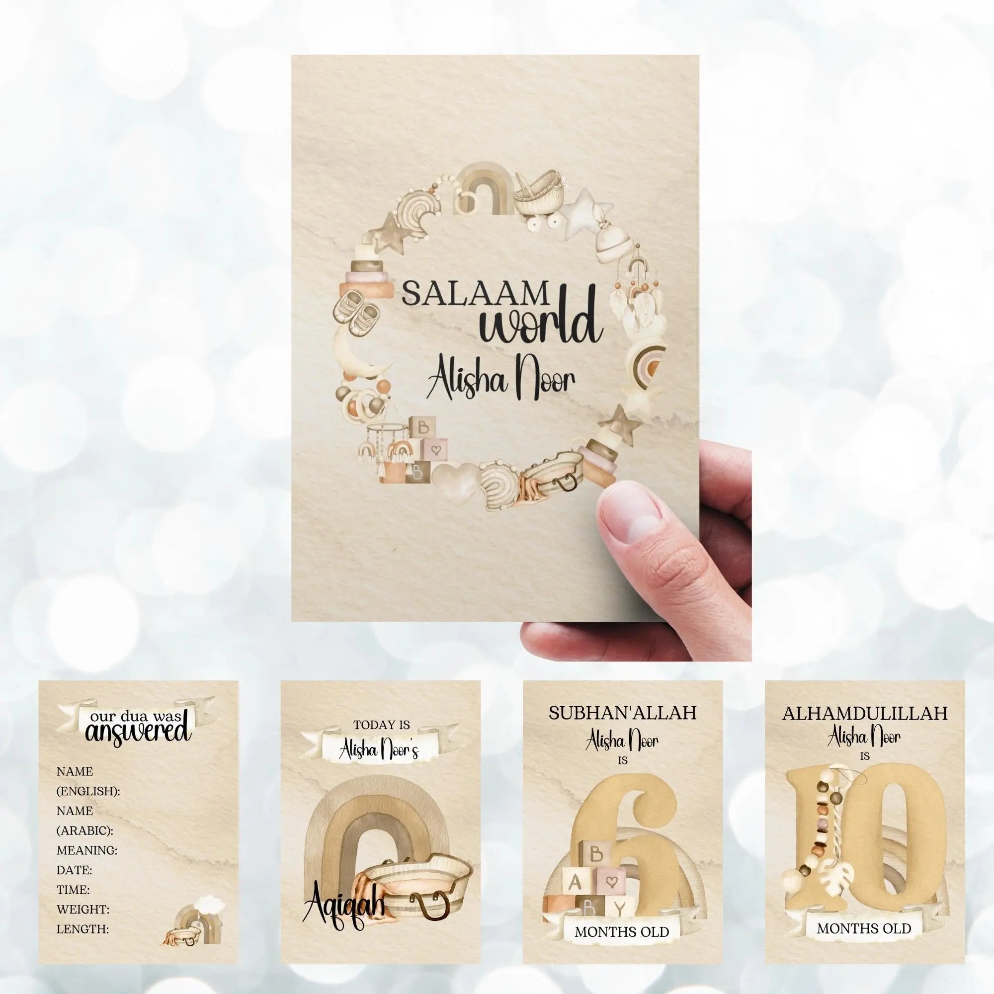 Baby Milestone Cards - NouNou and Me