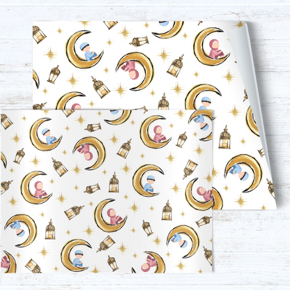 Eid Wrapping Paper Moon & Lanterns My Store