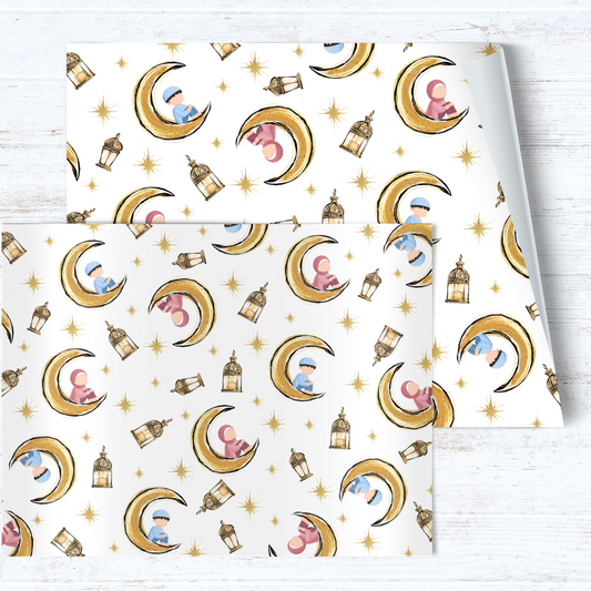 Eid Wrapping Paper Moon & Lanterns My Store