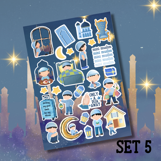 Mini Muslim Midnight Skies Sticker Sheet