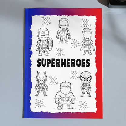 Faceless Superhero Colouring Book