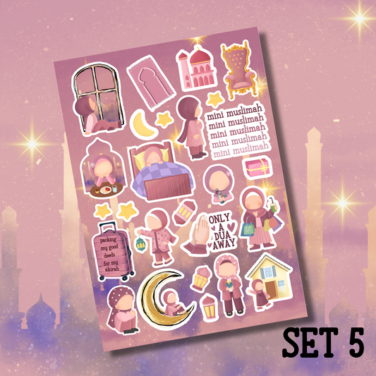 Mini Muslimah's Midnight Skies Sticker Sheet