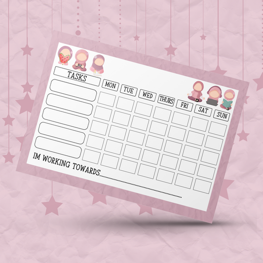 Blank Daily Rewards Chart