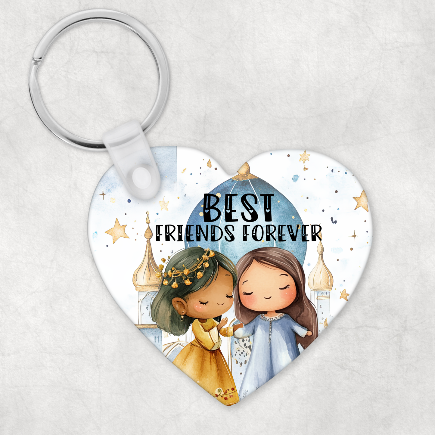 Heart Bestie/Sister Keyring