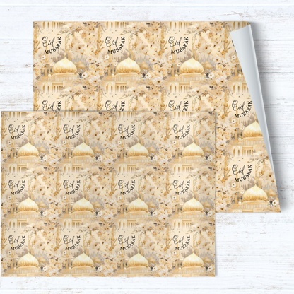 Eid Wrapping Paper Beige Mosque My Store
