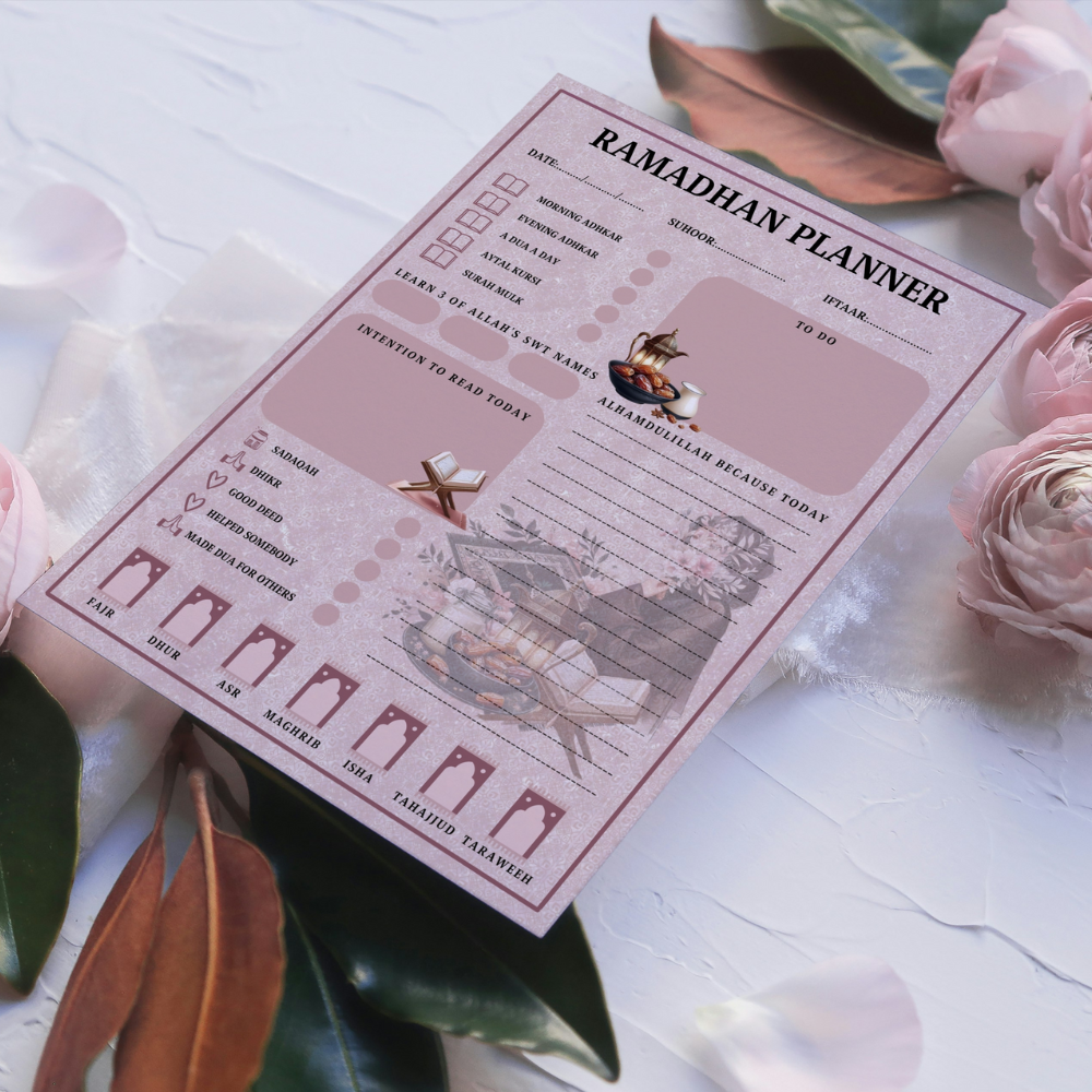 Serenity Ramadan Notepad | A5 Islamic Planner Pad UK – NouNou and Me