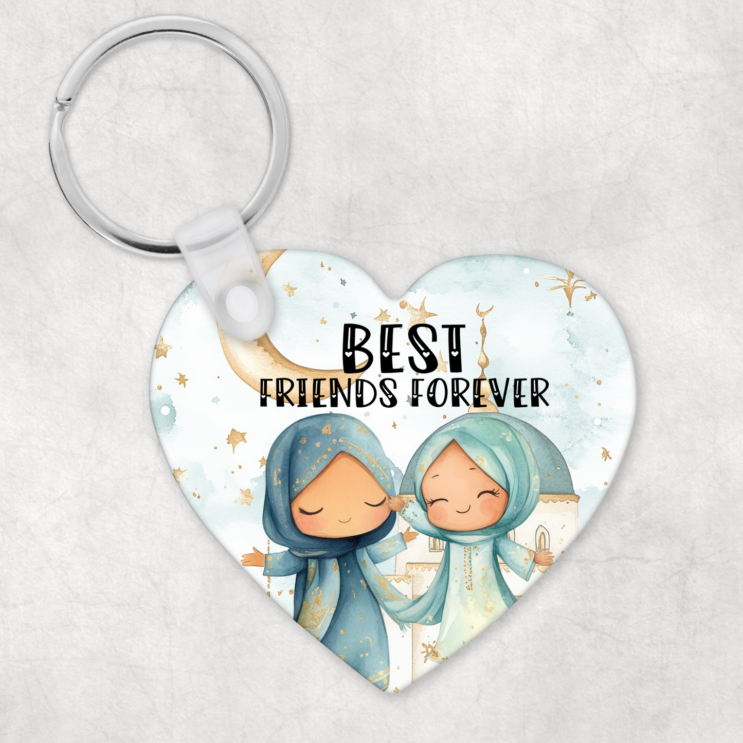Heart Bestie/Sister Keyring