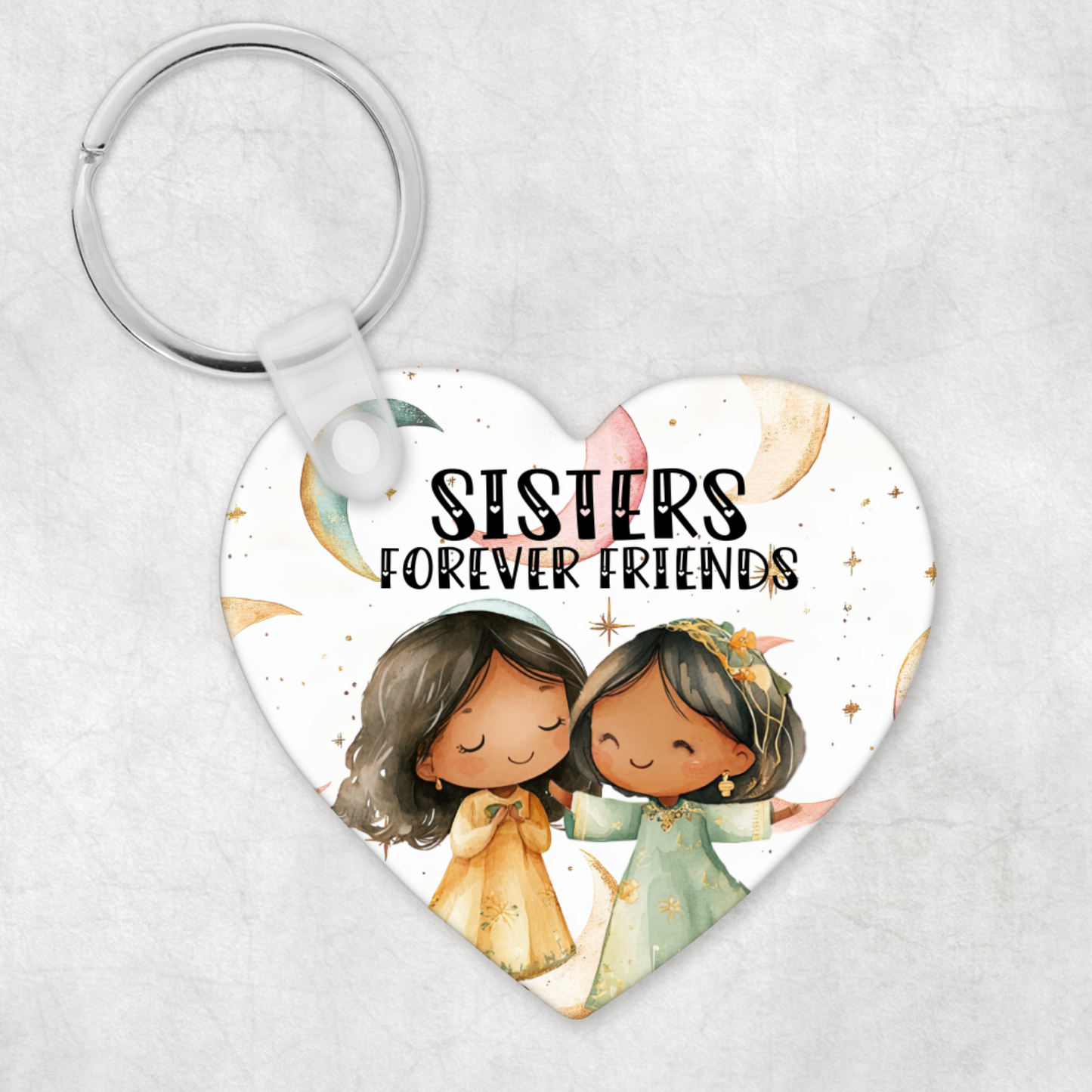 Heart Bestie/Sister Keyring