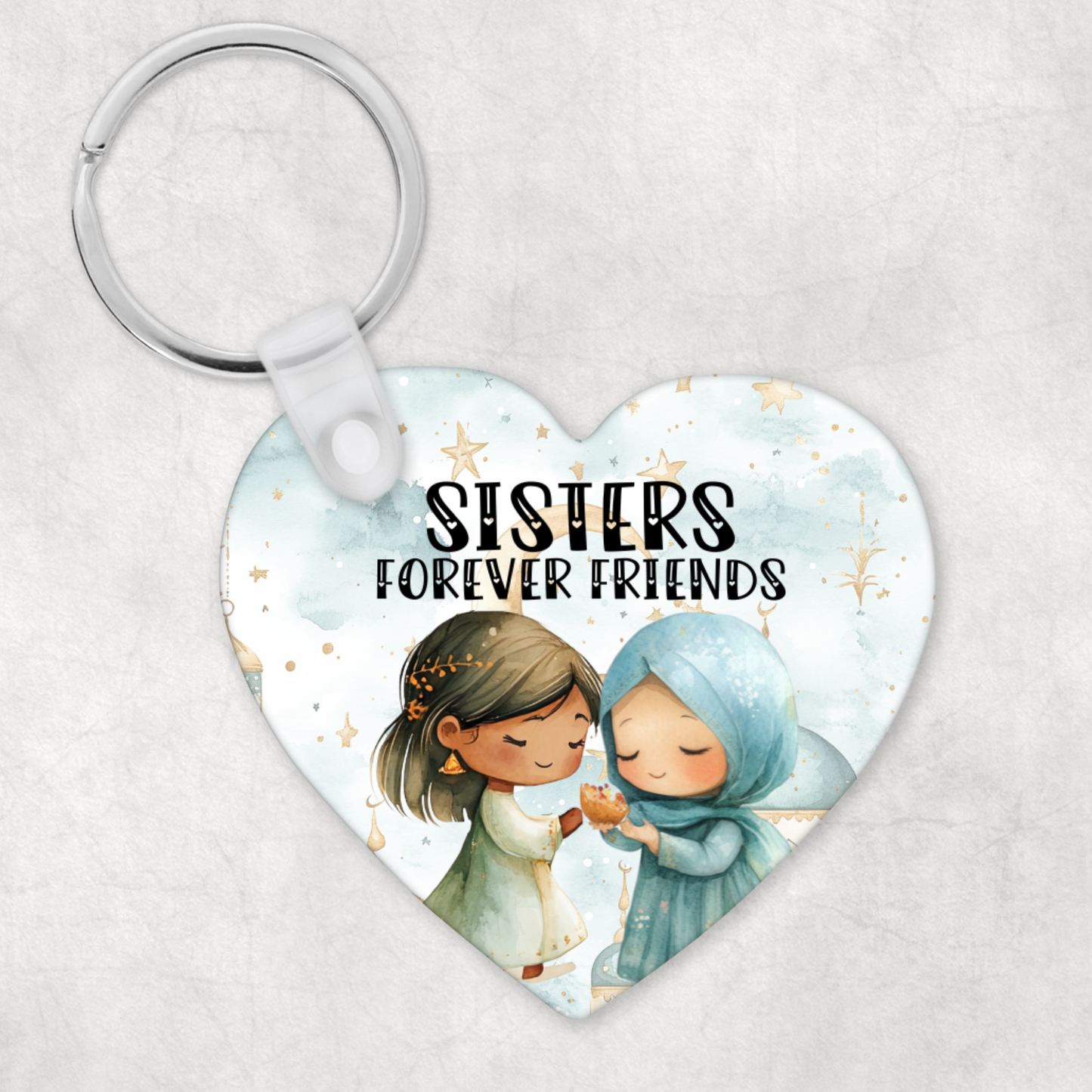Heart Bestie/Sister Keyring
