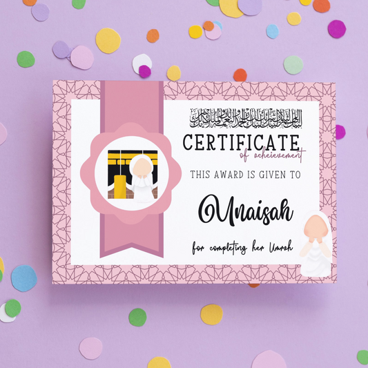 I've completed my Umrah Certificate My Store