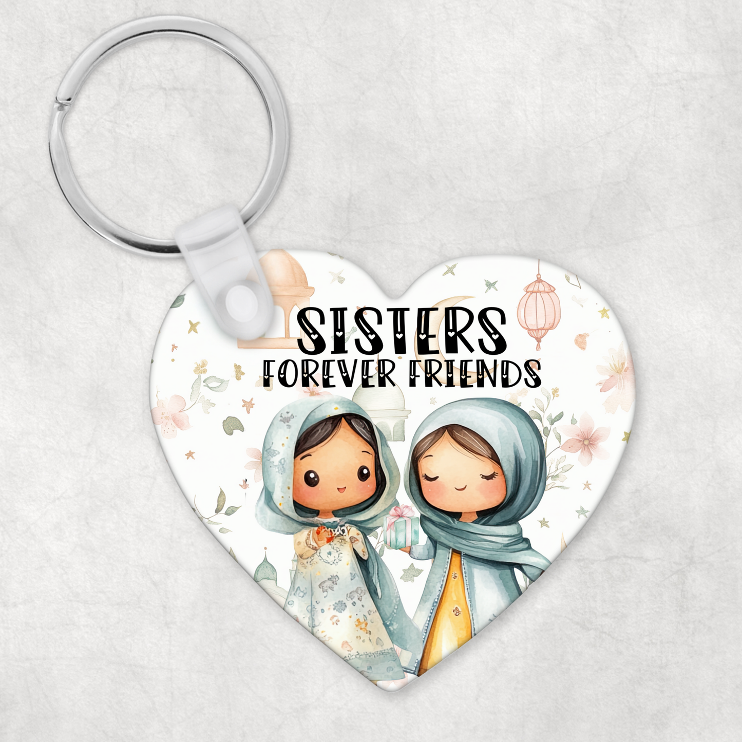 Heart Bestie/Sister Keyring
