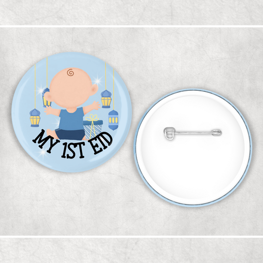 Children's Islamic My 1st Eid Badge Muslim Gifts - Muslim Baby Pin, Button - Ramadan Eid Gifts - Islamic