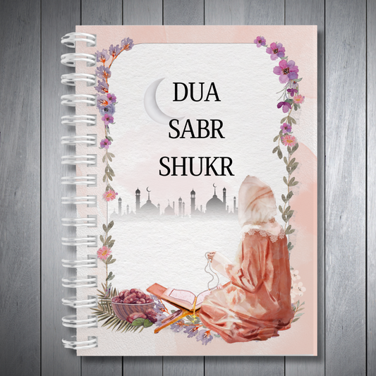 Dua Sabr Shukr Peach Notebook