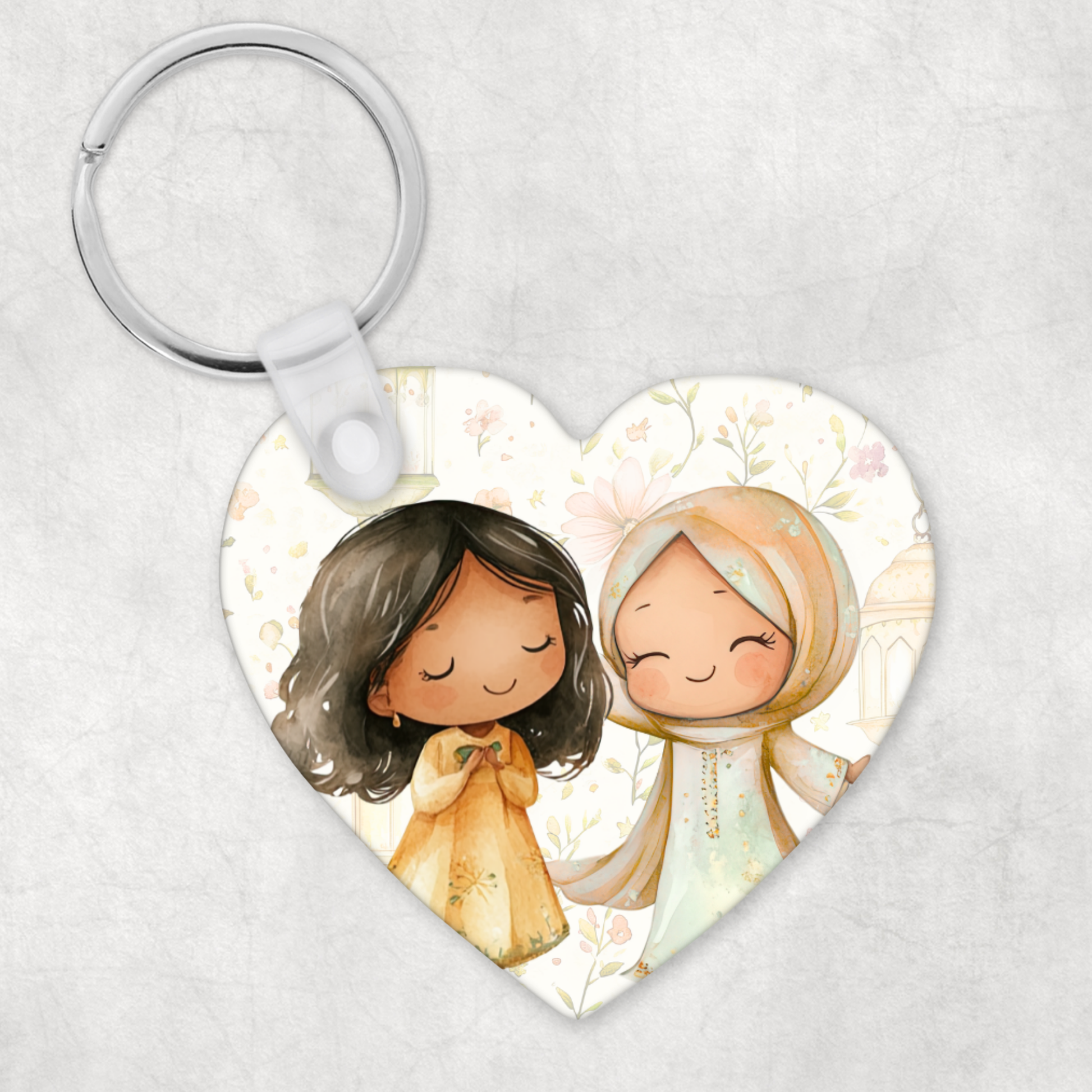Heart Bestie/Sister Keyring NouNou and Me