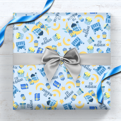 Eid Kids Mosque & Moon Wrapping Paper My Store