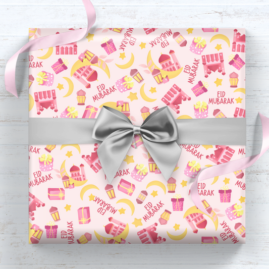 Eid Kids Mosque & Moon Wrapping Paper