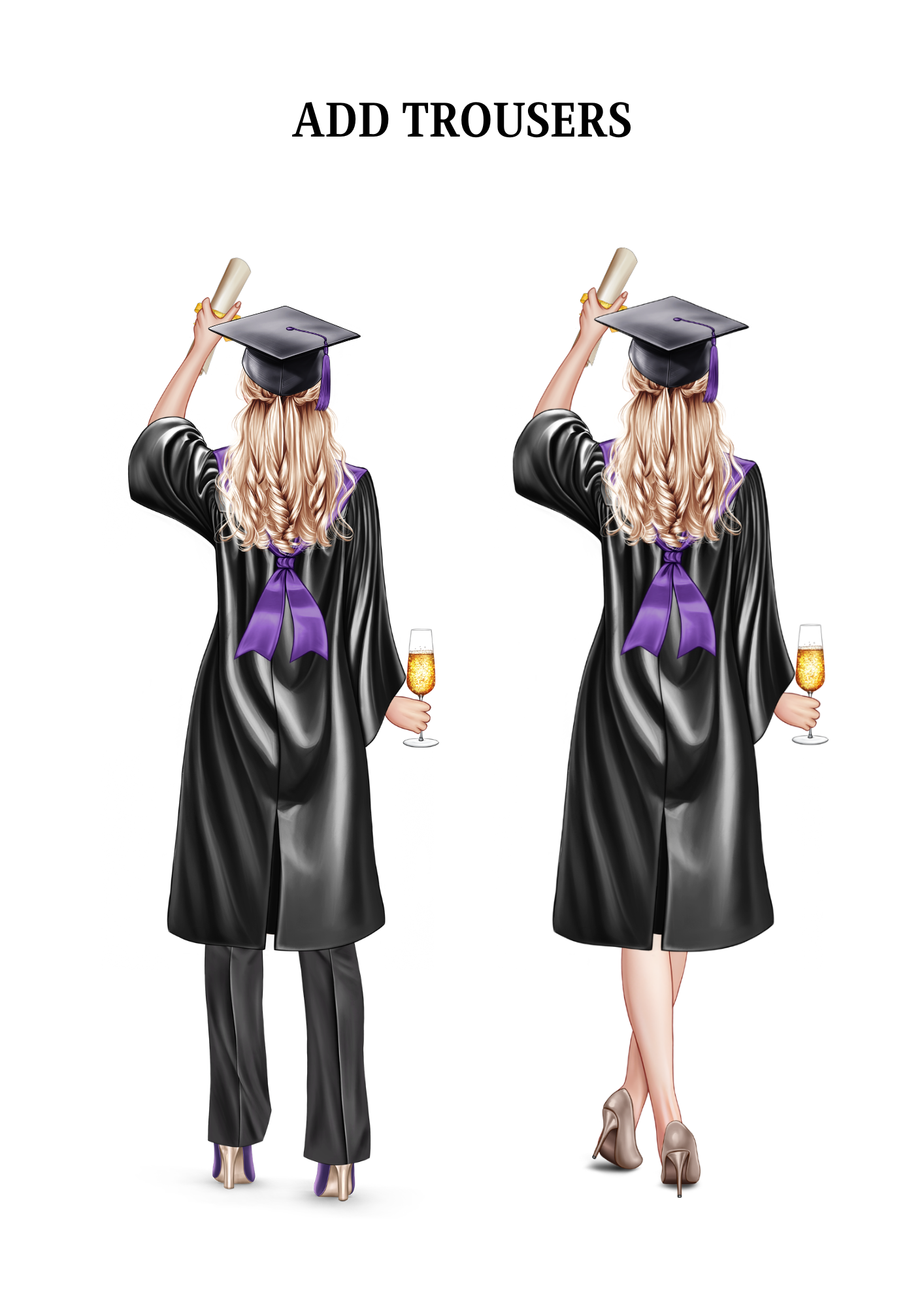 Girls Graduation Slate NouNou and Me