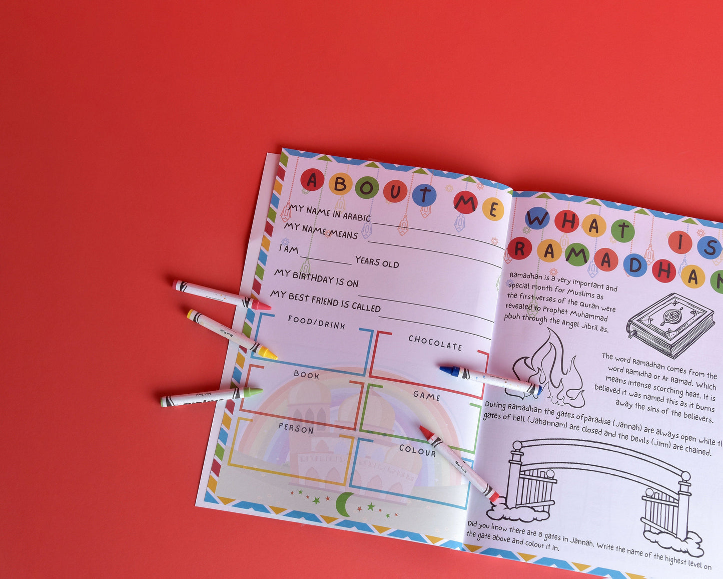 Islamic childrens ramadan journal, planner, eid gift