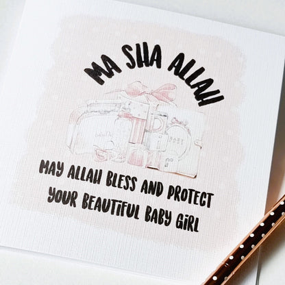 New baby Ma Sha Allah card - Islamic cards - new parents - gifting My Store