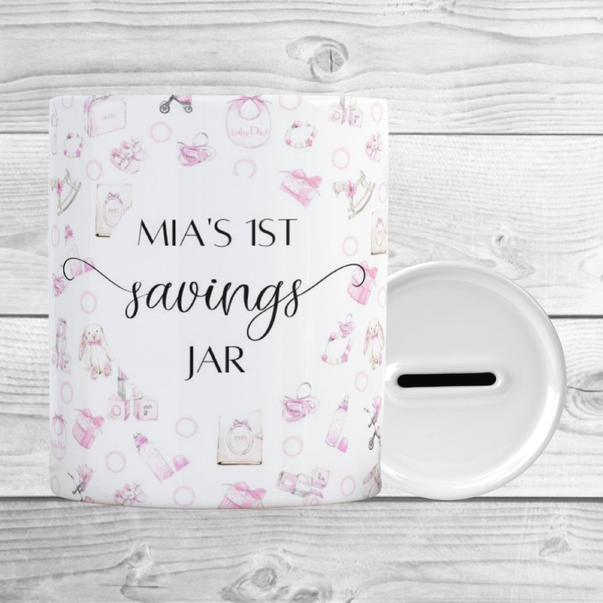 Personalised Vintage Baby's Sadaqah Jar/Money Box My Store