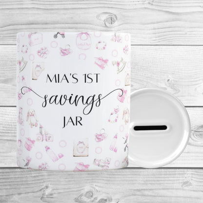 Personalised Vintage Baby's Sadaqah Jar/Money Box My Store