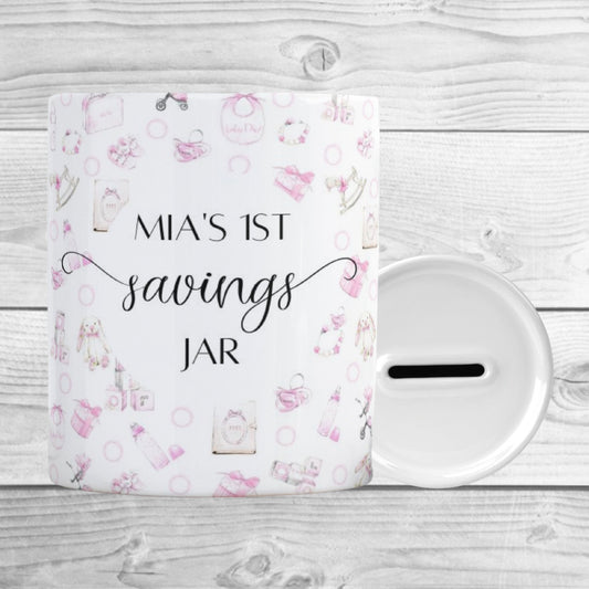 Personalised Vintage Baby's Sadaqah Jar/Money Box My Store