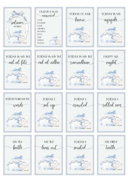Islamic Baby Vintage Milestones - muslim baby girls and boys - islamic gifting - new and expectant parent gifting - baby gifitng My Store