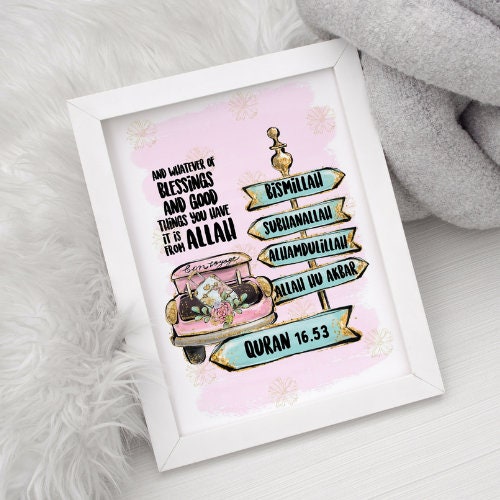 Bismillah Print - A4/A5 - Islamic print - Quranic Verses